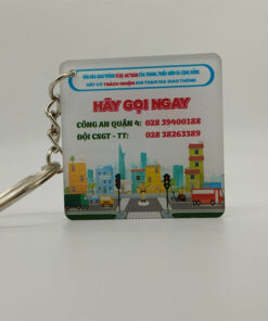 Móc Khóa Mica Vuông