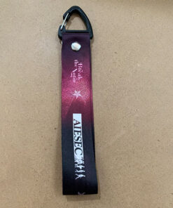 Móc khóa dây vải in hình theo yêu cầu