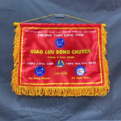 Cờ lưu niệm hình chữ nhật giao lưu bóng chuyền