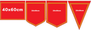 Kích thước cờ lưu niệm