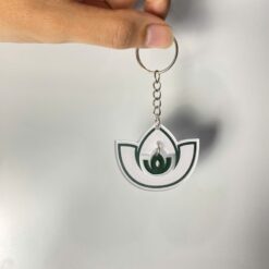 Móc khóa mica hình bán nguyệt theo yêu cầu