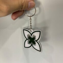 Móc khóa mica hoa 4 cánh