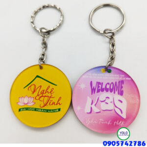 Móc khóa mica hội đồng hương