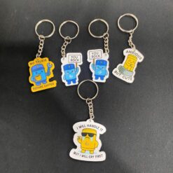 Móc khóa mica in logo theo yêu cầu