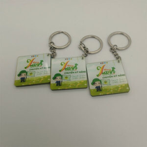 Móc khóa mica mùa hè xanh