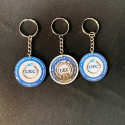 Móc khóa tròn uec in 2 mặt