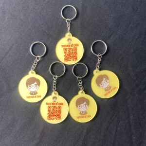 Móc khóa tròn bên đạo 2 mặt