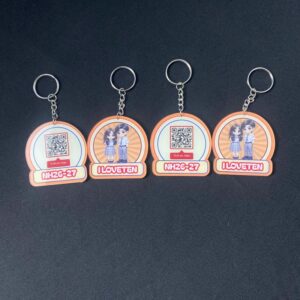 Móc khóa tròn i love teen in 2 mặt