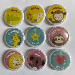 Huy hiệu logo tròn cài áo