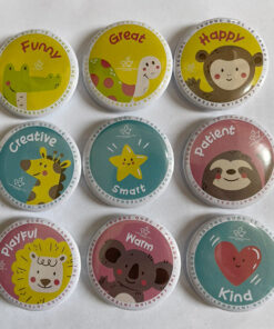 Huy hiệu logo tròn cài áo