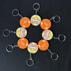 Móc khóa dạng tròn chào mừng tân sinh viên 2 mặt