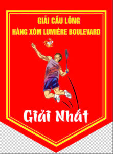 Thiết kế cờ lưu niệm cầu lông đẹp