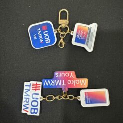 Móc khóa mica vuông