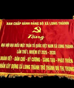 Bức trướng thêu vải nhung theo yêu cầu