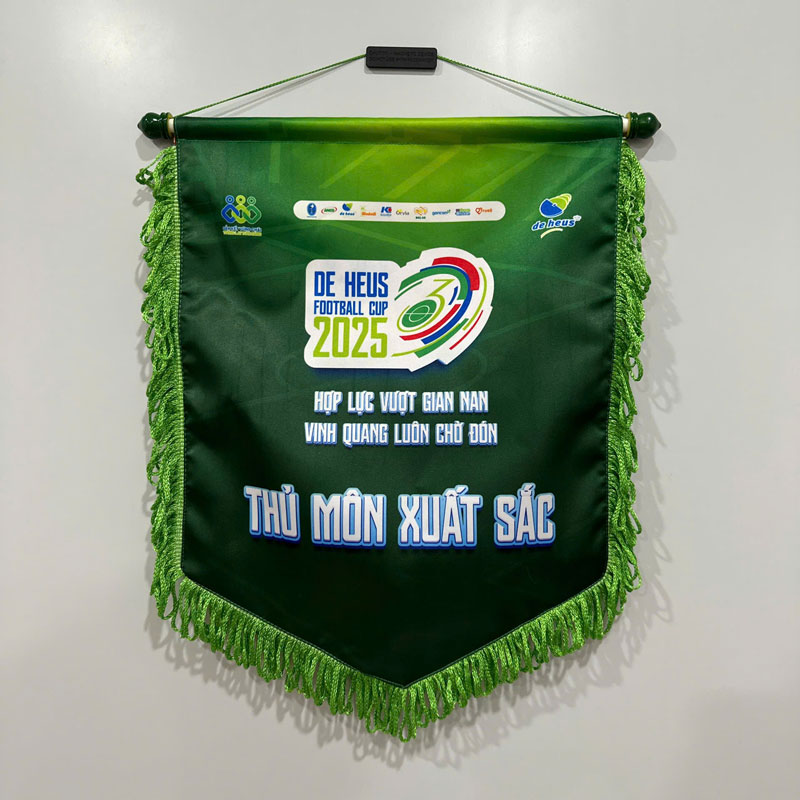 Cờ lưu niệm màu xanh lá
