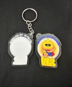 In móc khóa trong suốt in uv