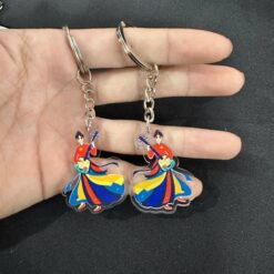 Làm móc khóa mica in uv