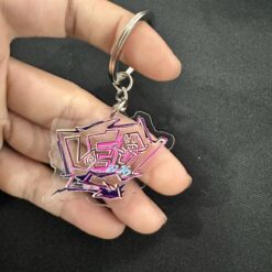 In uv móc khóa mica