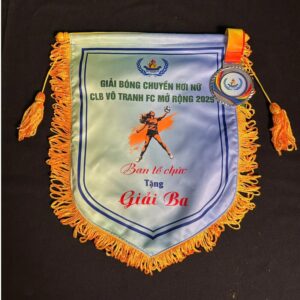Cờ lưu niệm giải bóng chuyền in theo yêu cầu