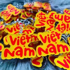 Móc khóa mica chào mừng ngày thống nhất đất nước