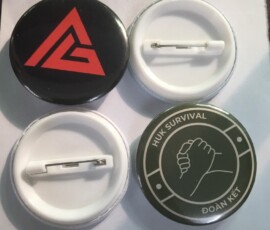 Huy hiệu nhựa tròn cài áo theo yêu cầu Huy hiệu nhựa tròn cài áo theo yêu cầu