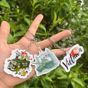 Móc khóa mica chúc mừng ngày thống nhất đất nước Móc khóa mica quà tặng ngày độc lập