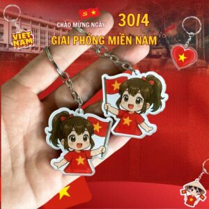 Móc khóa mica mừng ngày giải phóng miền nam Móc khóa mica mừng ngày giải phóng miền nam